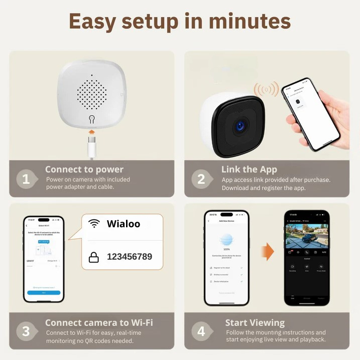 Wialoo 3MP 2K Window Camera